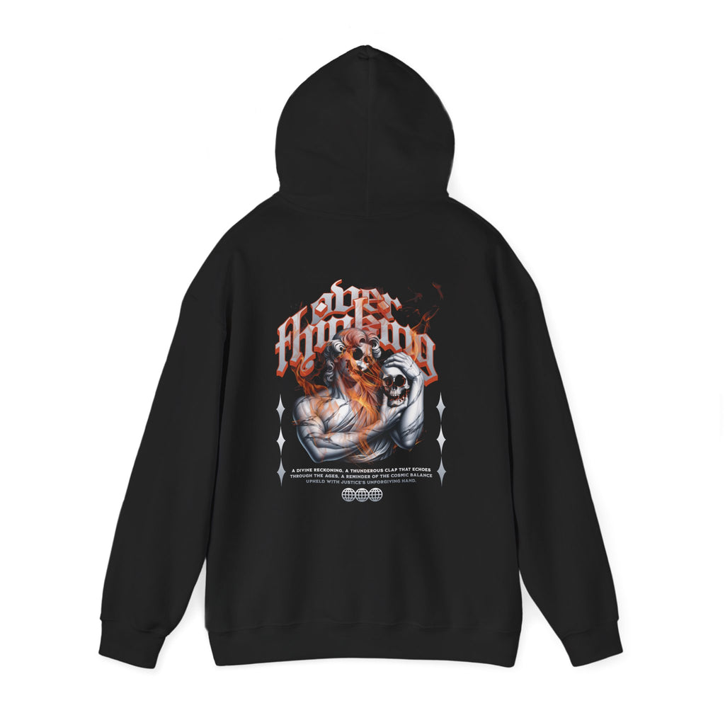 Skull Sculpture Fire Hoodie