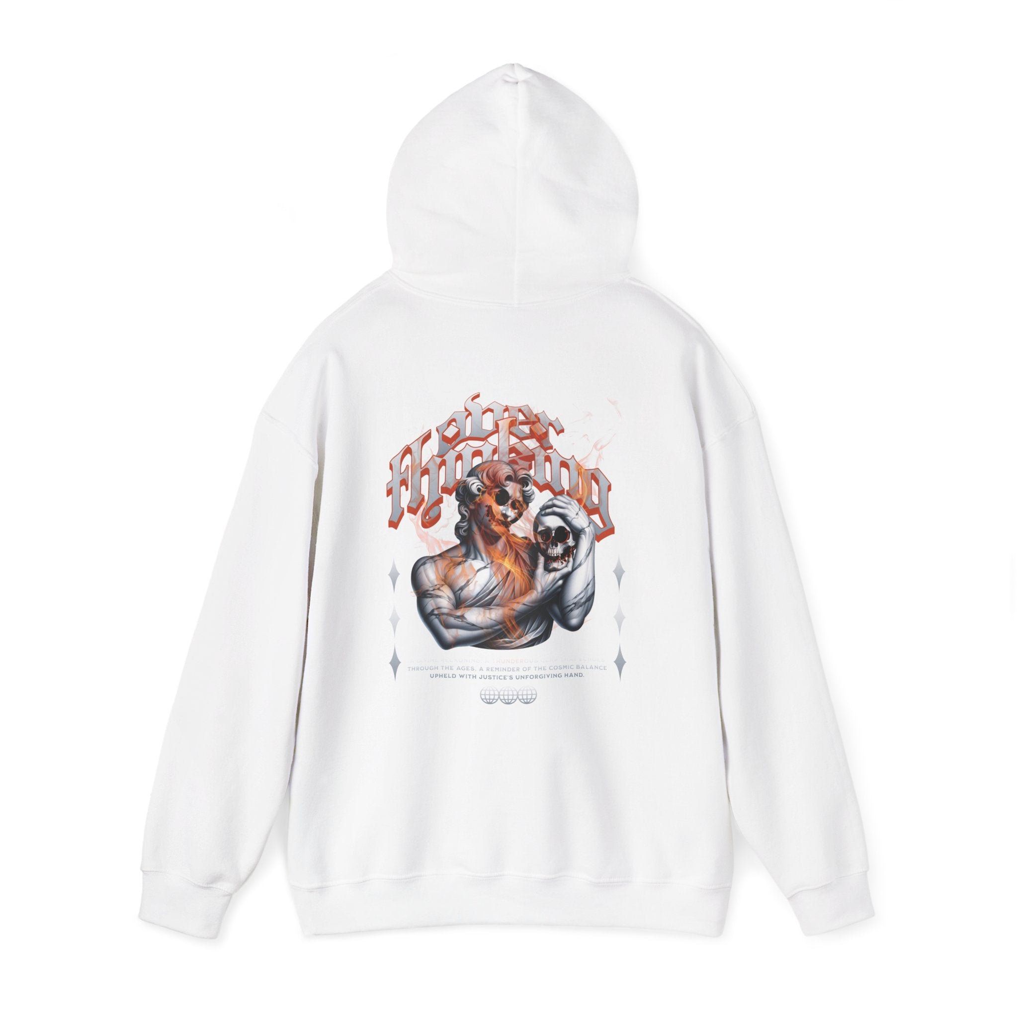 Skull Sculpture Fire Hoodie