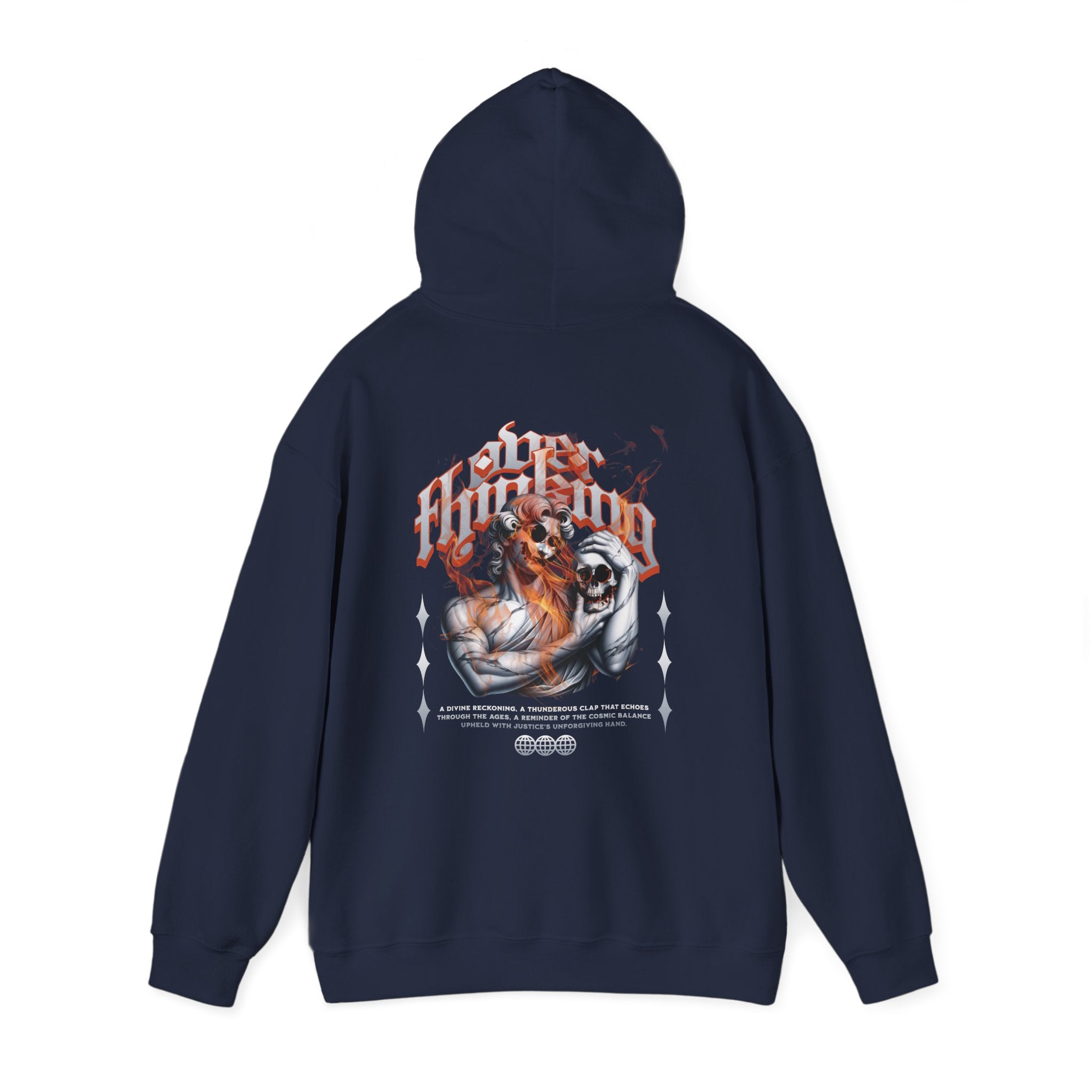 Skull Sculpture Fire Hoodie